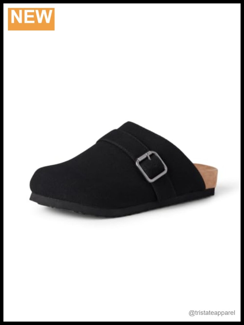 Women's Comfort Clogs Faux Suede Slip-On Mules with Footbed
